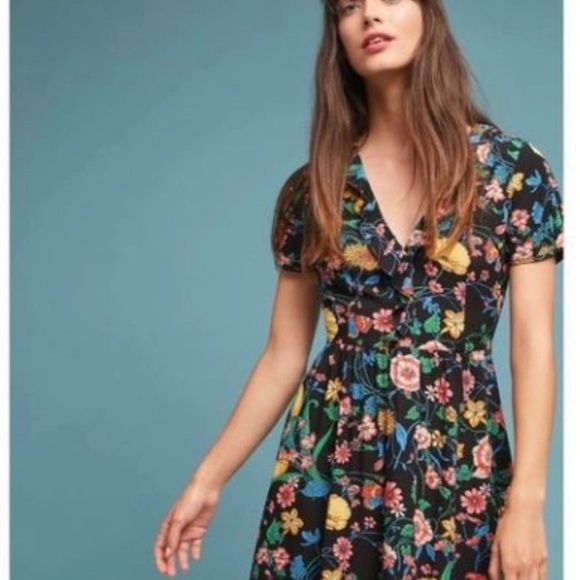 Anthropologie - Maeve - Bloedel Floral Butterfly Dress - Picture 4 of 17